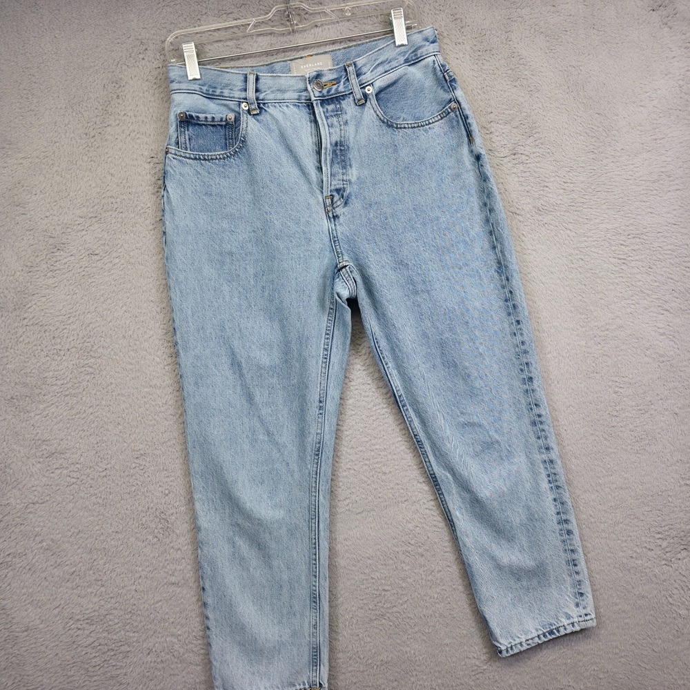 Everlane Jeans Women 28 Blue 90s Cheeky Crop Organic Cotton Light Wash High Rise - Picture 1 of 14